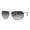 Silver Smoke, variant on Airforce Mens Narrow Rimless Exposed Lens Officers Sunglasses Gunmetal Blue Mirror