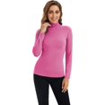 thumbnail image 4 of HSHDLDF Womens Long Sleeve Turtleneck Tops Soft Stretchy Fitted Base Layer Shirt, 4 of 7