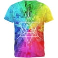 thumbnail image 2 of Tetrahedron Star Sacred Geometry All Over Mens T Shirt Multi 2XL, 2 of 2