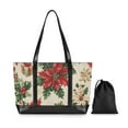 thumbnail image 7 of FORMRS Laptop Tote Bag for Women with 15.6" Computer Compartments Handbag, Christmas Poinsettia, 7 of 7