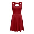 thumbnail image 5 of OSOLU Dresses Women Solid Color Tennis Dress With Built In Shorts Bra Workout Dress Athletic Dress For Women Trendy Sundress Wedding Guest Dress, 5 of 7