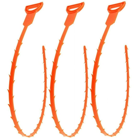 Flexible 20 Inch Hair Snake Tool Drain Opener for Kitchen Sink and Bathroom Tub
