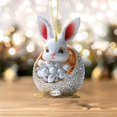 thumbnail image 5 of Matoen Easter Tree Decoration - Easter Acrylic Hanging Decorations - Easter Bunny Ornaments Gnome Bunny Egg Basket Stuffers for Easter Party Decorations, 5 of 8