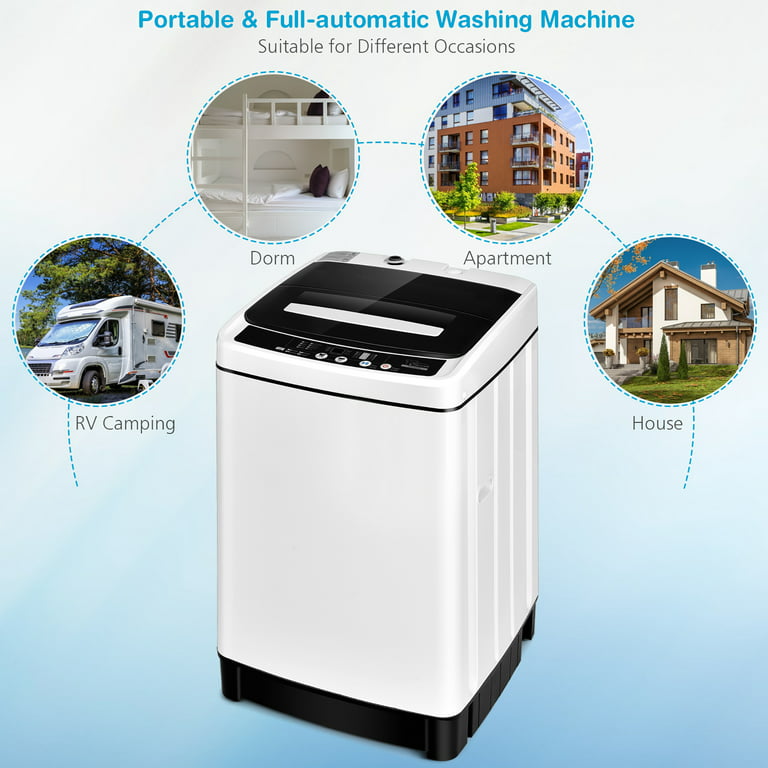Costway 1.5 cu. ft. Portable Semi-Automatic Twin Tub Washer and