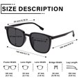 thumbnail image 2 of OPTOFENDY Square Sunglasses for Women Men Vintage Glasses with Flat Lens Fashion Shades, 2 of 7