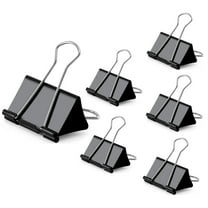 6 PCS Extra Large Binder Clips 2.4 Inch Length, Jumbo Binder Clips for Office.
