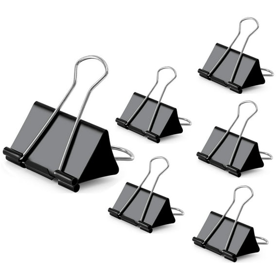 6 PCS Extra Large Binder Clips 2.4 Inch Length, Jumbo Binder Clips for Office.