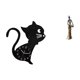 thumbnail image 1 of Reloj de pared con diseño de gato, bonito reloj de pared, figura de mujer africana, estatua de mujer tribal africana, adorno de resina hecho a mano, s, 1 of 8
