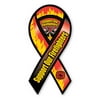 Support Our Firefighters Flame 2-in-1 Mini Ribbon Magnet