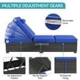 thumbnail image 6 of GAOMON Outdoor Chaise Lounge Chairs Set of 2, Patio Chaise Lounges, Patio Brown Rattan Reclining Chair with Thicken Cushion and Adjustable Backrest, Sunbathing Recliners for Outside Pool Patio, 6 of 7