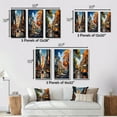 thumbnail image 4 of Designart "Yellow Grey New York City composition" Cityscapes Framed Wall Art Set Of 3 - Yellow New York Frame Gallery Wall Set For Home Decor, 4 of 7