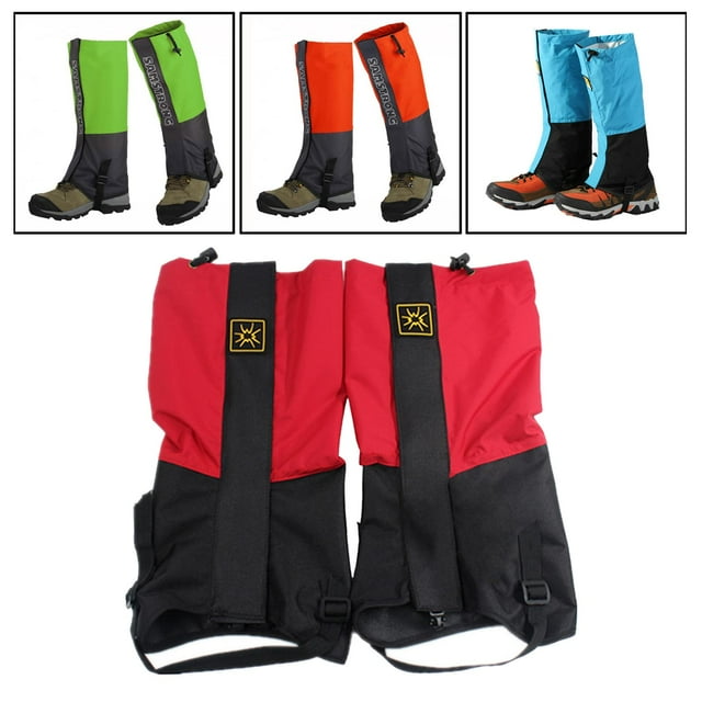 Randonnée Camping Extérieur Course Marche Sac à Dos Femmes Hommes Protège-Jambes Couvre-Bottes Neige Respirant Léger Imperméable - Rouge