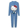 thumbnail image 5 of Hello Kitty Unisex Onesie Pajamas Zipper Jumpsuit Hooded One Piece Sleepwear for Family Mens Womens, 5 of 7