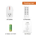 Jtd 5 Pack Remote Control Outlet Switch 3Rd Generation Energy Saving