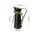 thumbnail image 2 of Galvanized Metal Pitcher Vase Vintage Watering Can Flower Holder Shabby Chic Decor for Home Table Mantel Shelf Centerpiece, 2 of 5