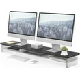 thumbnail image 1 of Monitor Stand Acrylic Dual Monitor Riser Acrylic Monitor stand with Storage Organizer for Computer Laptop Printer TV Oak, 1 of 8