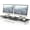 Black, variant on Acrylic Monitor Stand Riser, 42.5 Inches Dual Monitor Stand with Metal Storage, 2 Tier Acrylic Computer Riser for Desk, Clear Laptop Stand for PC, Laptop, Printer, TV, White
