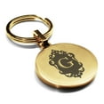 thumbnail image 1 of Stainless Steel Alphabet Letter G initial Round Medallion Keychain Circle Ring, 1 of 2
