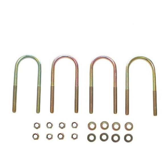 Leaf Spring Axle U-Bolt Kit - Compatible with 1946 - 1958 Jeep Willys 1947 1948 1949 1950 1951 1952 1953 1954 1955 1956 1957