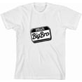 thumbnail image 3 of Big Bro Name Tag Boy's White Crew Neck Short Sleeve Tee-Medium, 3 of 4
