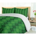 thumbnail image 5 of Ambesonne Irish Duvet Cover Set, Tartan Inspired Plaid, 2-Calking, Green Dark Green Yellow, 5 of 7