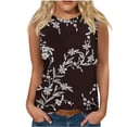 thumbnail image 2 of Women's Summer Tank Tops Loose Fit Crew Neck, Casual Sleeveless Shirts Lightweight Printed S-2XL, 2 of 4