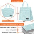 thumbnail image 6 of OPUX Lunch Bag for Women, Insulated Lunch Box Tote for Girls Work School Men Kids Office, Thermal Soft Small Lunch Cooler Bag for Picnic Travel with Pocket, Fits 12 Cans - Chevron Teal, 6 of 7