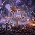 thumbnail image 2 of Metal Ground Plug 10.43x11.81 Inch Vintage Pumpkin Halloween Yard Stake, Rust-Proof Iron Garden Decor for Outdoor Fall Patio Lawn, 2 of 6