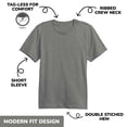 thumbnail image 2 of 3-Pack Boys Short Sleeve Crew Neck Premium Soft Cotton Blend T-Shirt Tee (XS-2XL), 2 of 4
