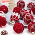 thumbnail image 5 of 12 bolas navideñas de 8 cm para decorar el árbol de Navidad, adornos navideños rojos, adornos navideños 2024, 5 of 5