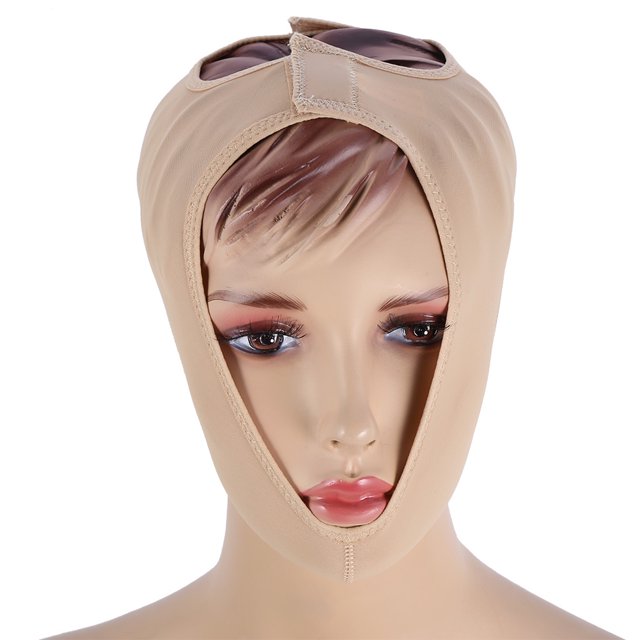 Yotown Máscara Facial Que Adelgaza, Máscara de Adelgazamiento Belleza Forma Levantamiento Fino V Forma Cara Chin Cheek Antiarrugas Cinturón Banda Banda(L) Ecomeon no