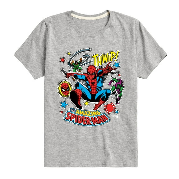 Marvel Spider-Man - Stickers Style - Toddler And Youth Short Sleeve Graphic T-Shirt