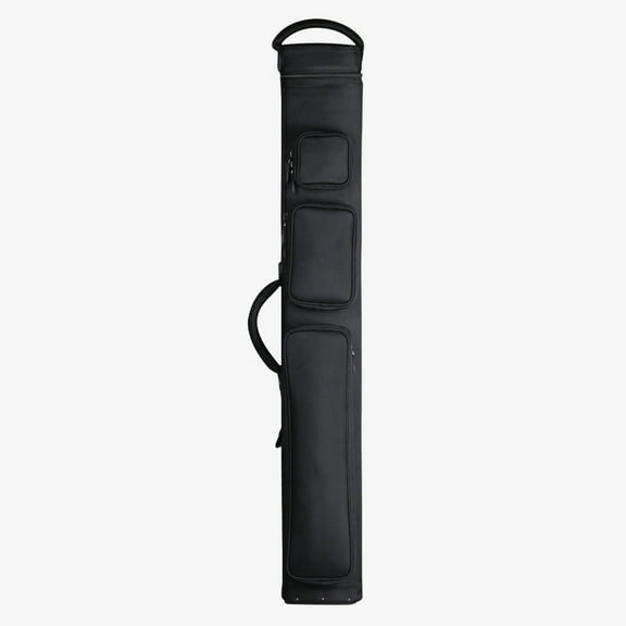 Stout BK34S 3x4 Cue Case Black 3 Butt 4 Shaft Three Accessory Pockets - Nylon