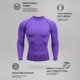 thumbnail image 3 of Ceisia Men's Compression Long Sleeve Crew Neck Athletic Base Layer Shirt Purple M Gifts, 3 of 4