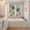 Turquoise, variant on Spring Tulips Flower Kitchen Curtains Window Panels, Vintage Floral Barn Doors Rustic Beige Insulated Window Treatment Curtain, Grommet Curtains for Bedroom/Living Room/Bathroom, 2 Piece 42"Wx63"L