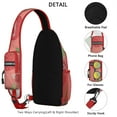thumbnail image 3 of Strawberry Sling Bag for Women Men Crossbody Bag Backpack Purse for Vacation Party Daily Use Hiking Sling Pack Gym Sports Travel Hiking Daypack, 3 of 6