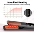 thumbnail image 2 of Cordless Hair Straighteners Ceramic Flat Iron Wireless Mini Portable USB Rechargeable Travel Straightener 3 Heating Modes Fast Heat up Rosegol (Black), 2 of 5