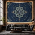 thumbnail image 6 of Celestial Lotus Mandala with Flower of Life Center Mystical Boho for Meditation Enthusiasts Sacred Geometry Wall Art Housewarming Gift Tapestry Wall Hanging for Meditation Room, Bedroom and Dorm, 6 of 7