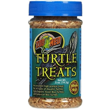 Zoo Med Turtle Treats Whole Krill High Protein Treat for All Turtles [Reptile Tortoise Food, Reptile Crickets and Insects, Reptile Aquatic Turtle Food, Reptile Supplies] 3 oz (6 x 0.5 oz)