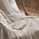 thumbnail image 4 of Manta de cama, 100% algodón, doble, talla XL, tejido gofrado, color beige, 4 of 8