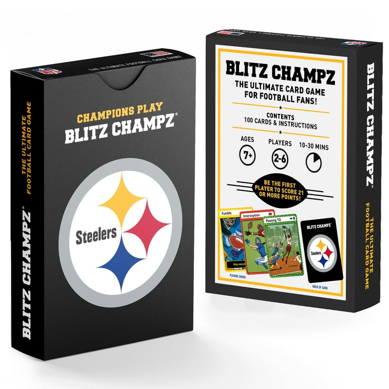 Blitz Champz Pittsburgh Steelers Card Game, Family Game for Adults