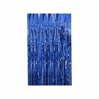 2 Pack Blue Streamers Party Decorations Blue Fringe Backdrop Themed Party  Decorations - Riah Party Supplies