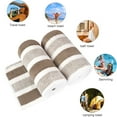 thumbnail image 4 of NC 2 Piece Bath Towel Set, Double Stripe Microfiber Soft Fast Drying Towels, Brown, 4 of 5