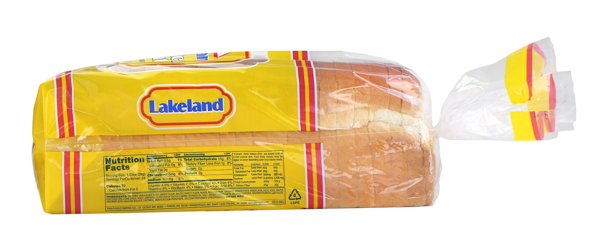 Lakeland American Beauty White Bread, 24 oz