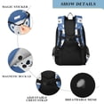 thumbnail image 4 of FORMRS Unisex School Backpack 17" Student Travel Bag with Laptop Compartment, White Polar Bear, 4 of 7