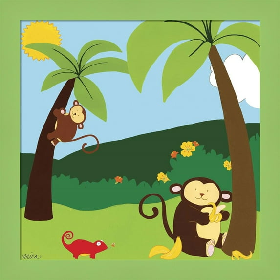 Great Art Now Jungle Jamboree II by June Erica Vess, Framed Wall Art, 14W x 14H