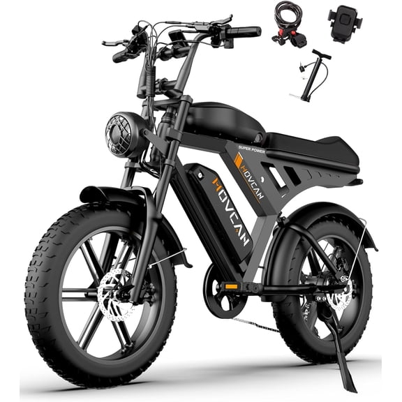 Movcan V30Max Dual Battery Electric Bike for Adult, 1500W 20" Fat Tire 48V 31.2AH Removable Battery, 32MPH 7-Speed Hydraulic Brake Off-Road Mountain Ebike UL2849