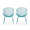 Teal, variant on Tcbosik Outdoor Chairs Set of 2, Metal Armless Chair, Modern Accent Chair for Lawn, Garden, Backyard, Easy Assembly, Orange