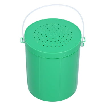 Plastic Portable Lure Fishing Bait Earthworms Bucket Breathable Vent Tackle Box with Handle and Cover