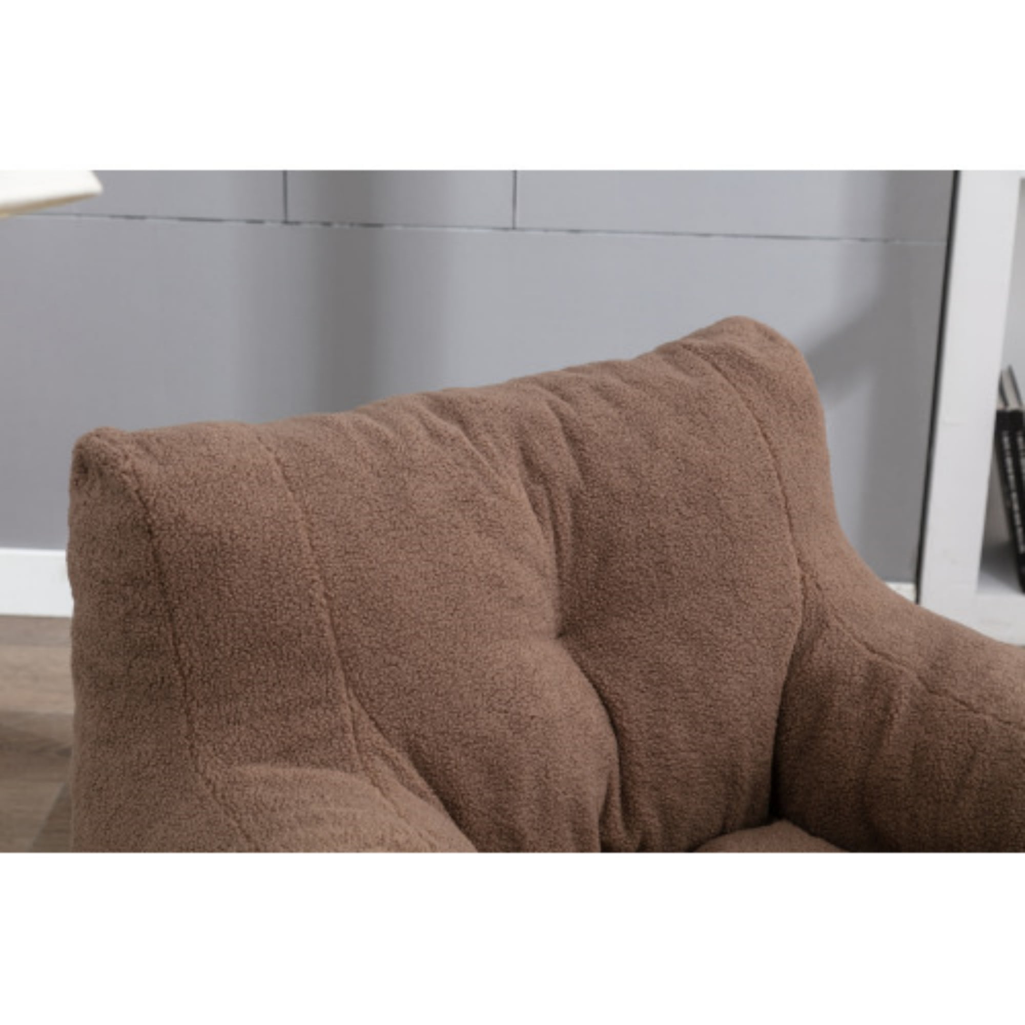 Yardmaster Bean Bag Chair with Teddy Soft Stuffed and Memory Foam, Giant Bean Bag Chair with Armrest for Apartment, Dorm, Living Room, Bedroom, Big Joe Bean Bag for Adults Child Comfy Chair